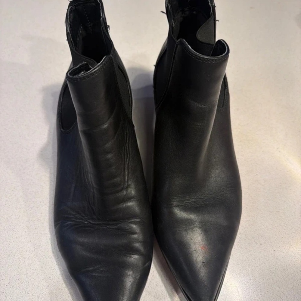 Blondo Black Leather Ankle Booties